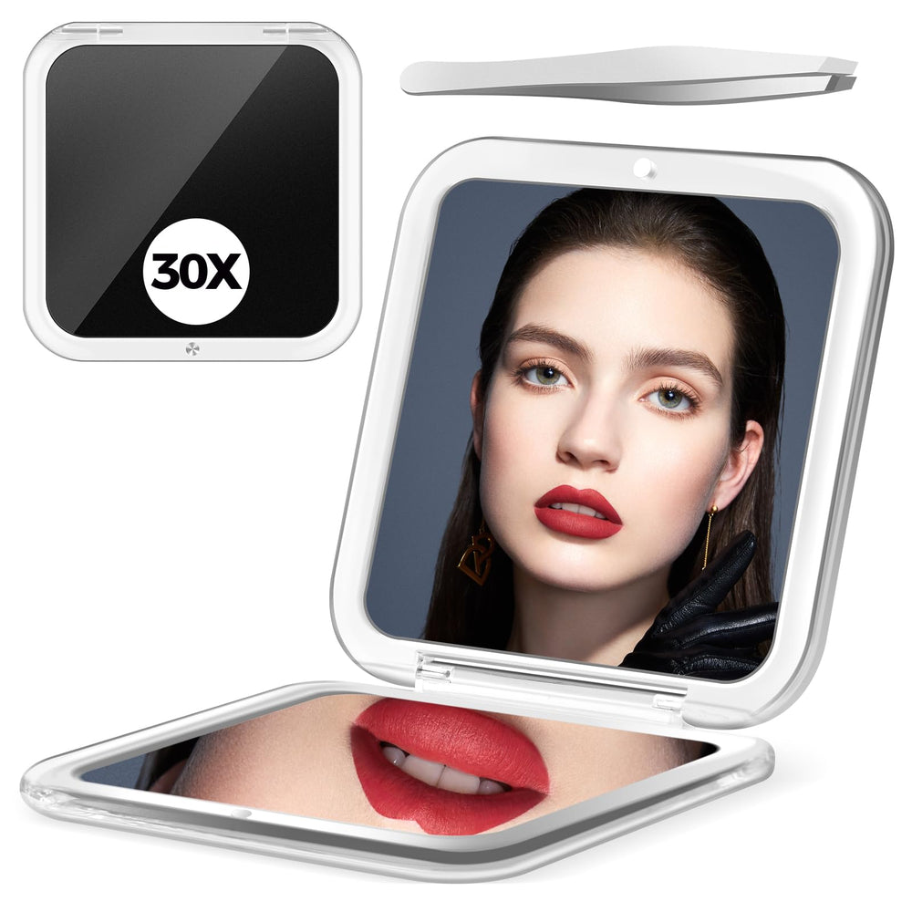 Miroir PIMPLEGO 30x double-face pour détails précis du maquillage.