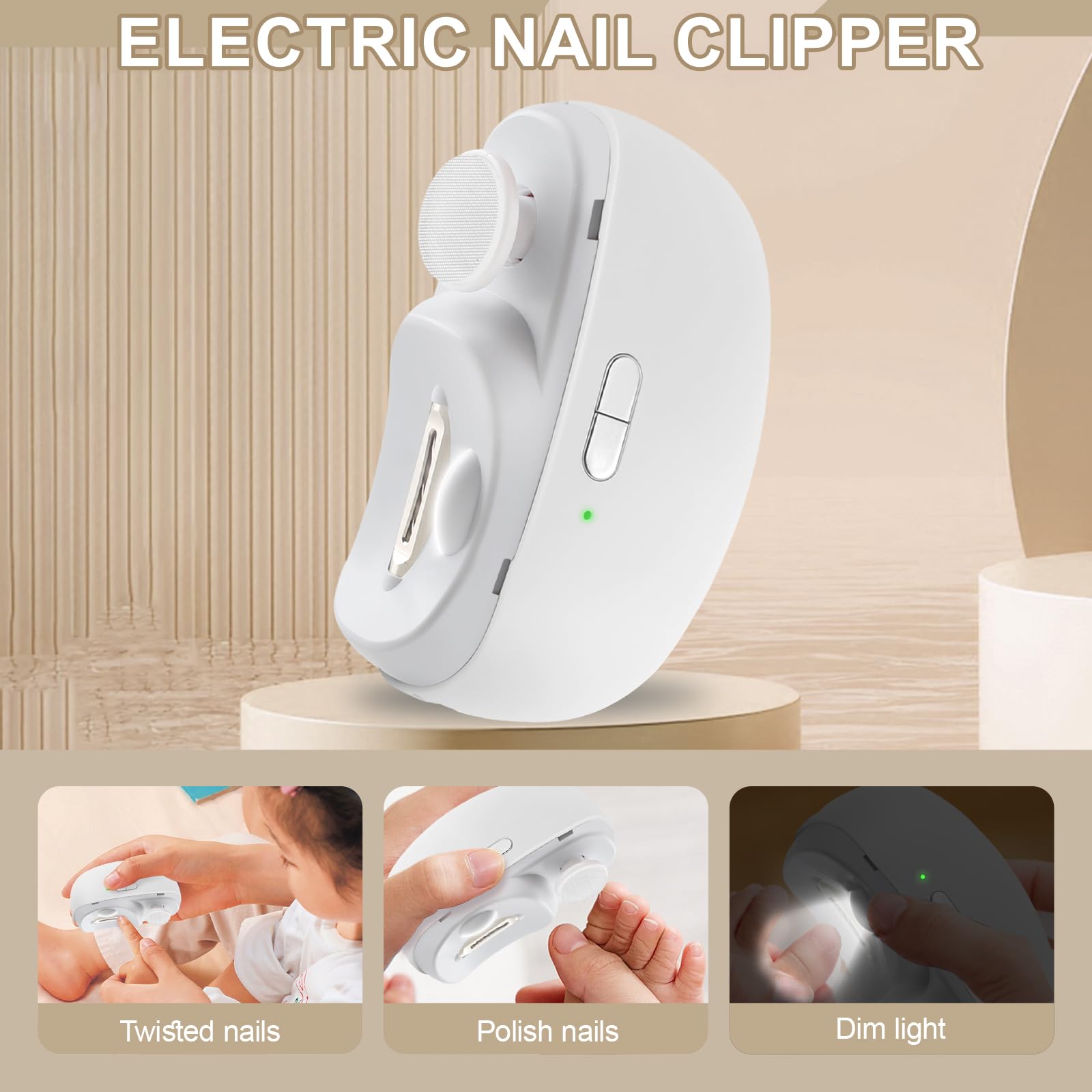 Pince à ongles 2-en-1 compacte et portable en voyage