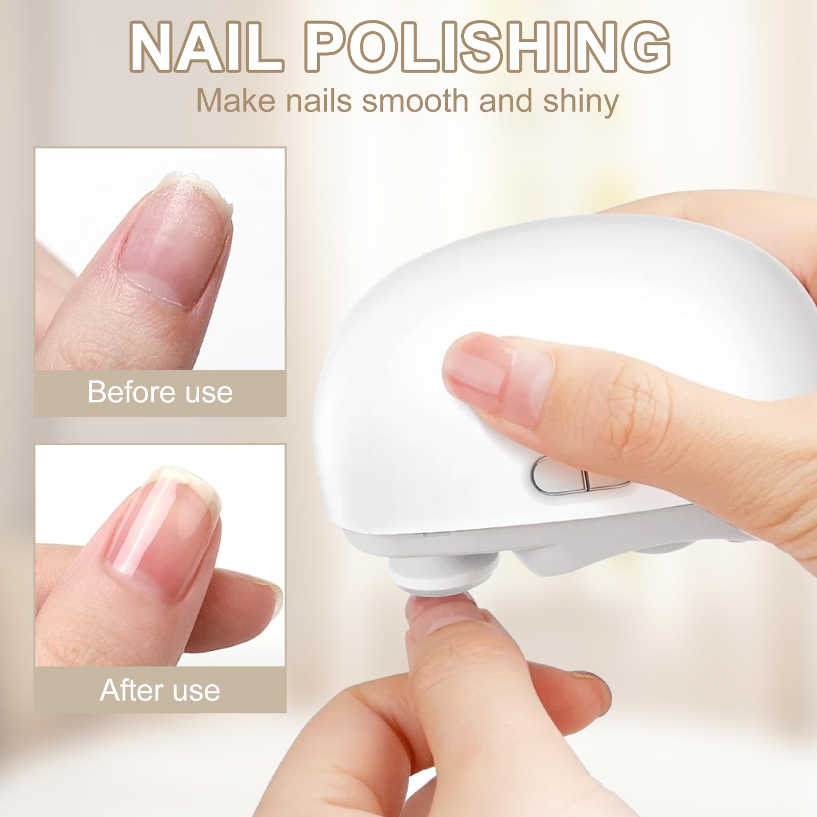 Pince à ongles 2-en-1 rechargeable par câble pour mobilité
