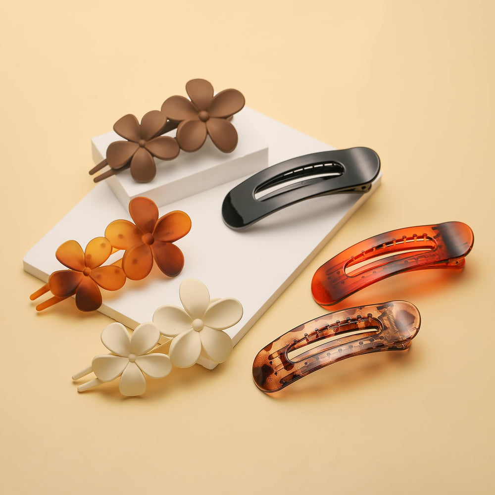 Pince plat clip dimensions 4,3 x 2,3 pouces pour coiffure polyvalente.