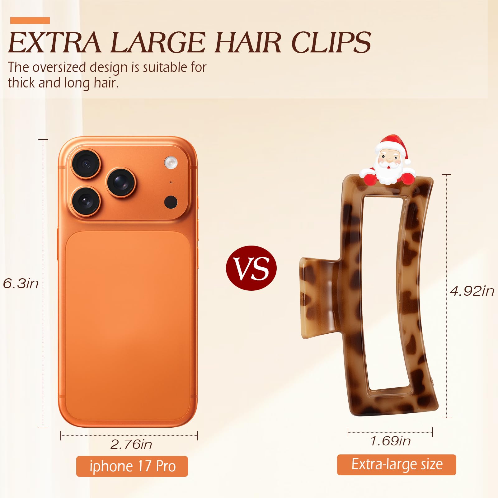 Utilisation sécurisée des pinces-griffes extra-large sur cheveux épais