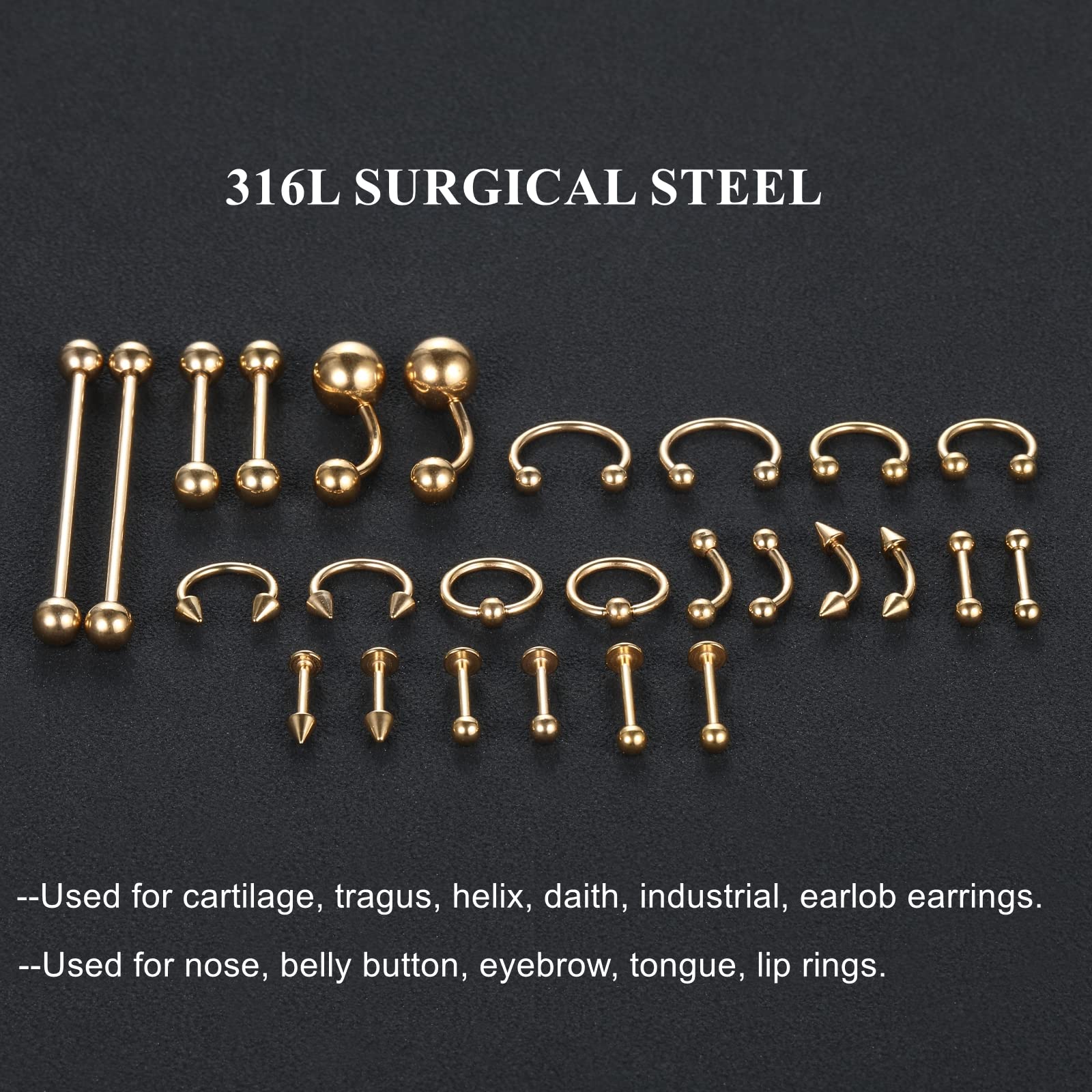 Pinces piercing jetables: manipulation sûre et pratique.