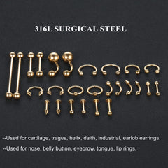 Pinces piercing jetables: manipulation sûre et pratique.