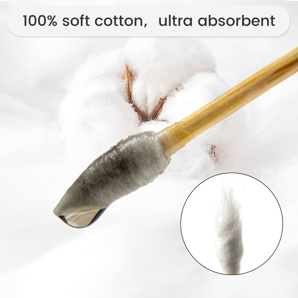 PINGMIC coton-tiges sans peluche en bambou, usage professionnel précis