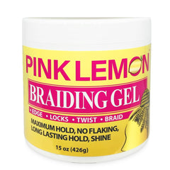 PINK LEMON gel pour tresses dans le pot, brillance immédiate et tenue fiable.