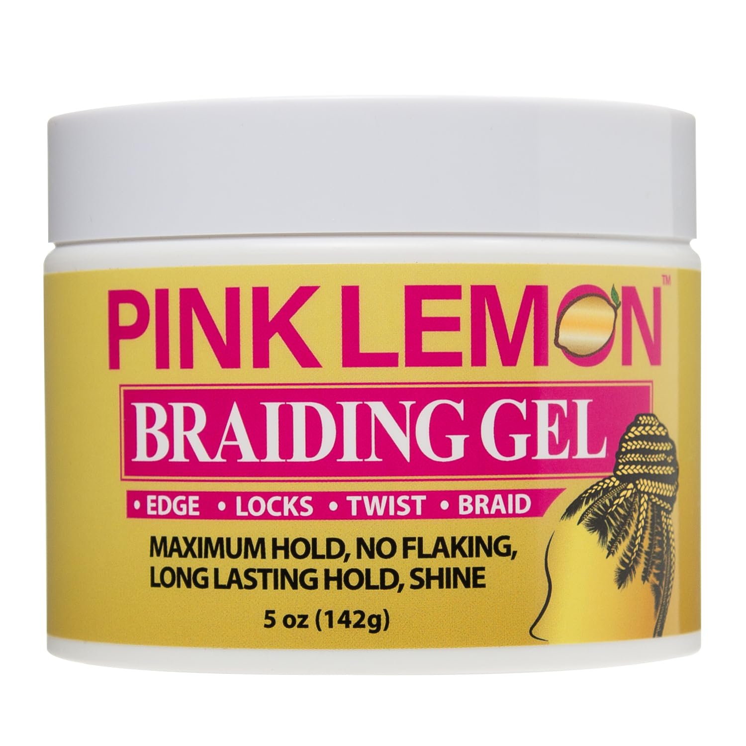Gel de tressage Pink Lemon – vue de la bouteille prête à l’application protectrice.