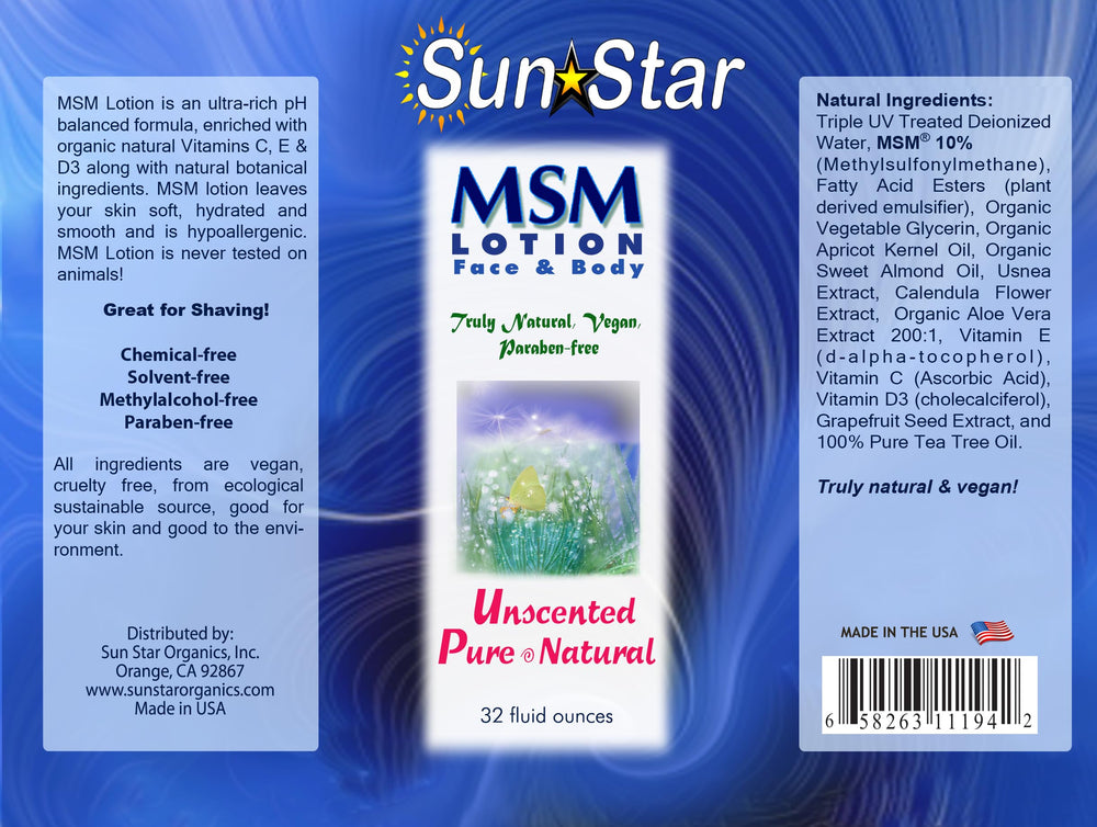 Lotion Pink Rhyme MSM avec huile arbre à thé, soin doux pour peau sensible.