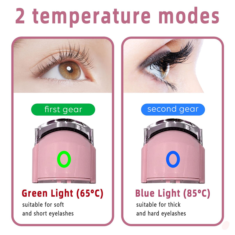 Pinkiou curleur cils thermique, chaleur 65°C pour cils délicats.