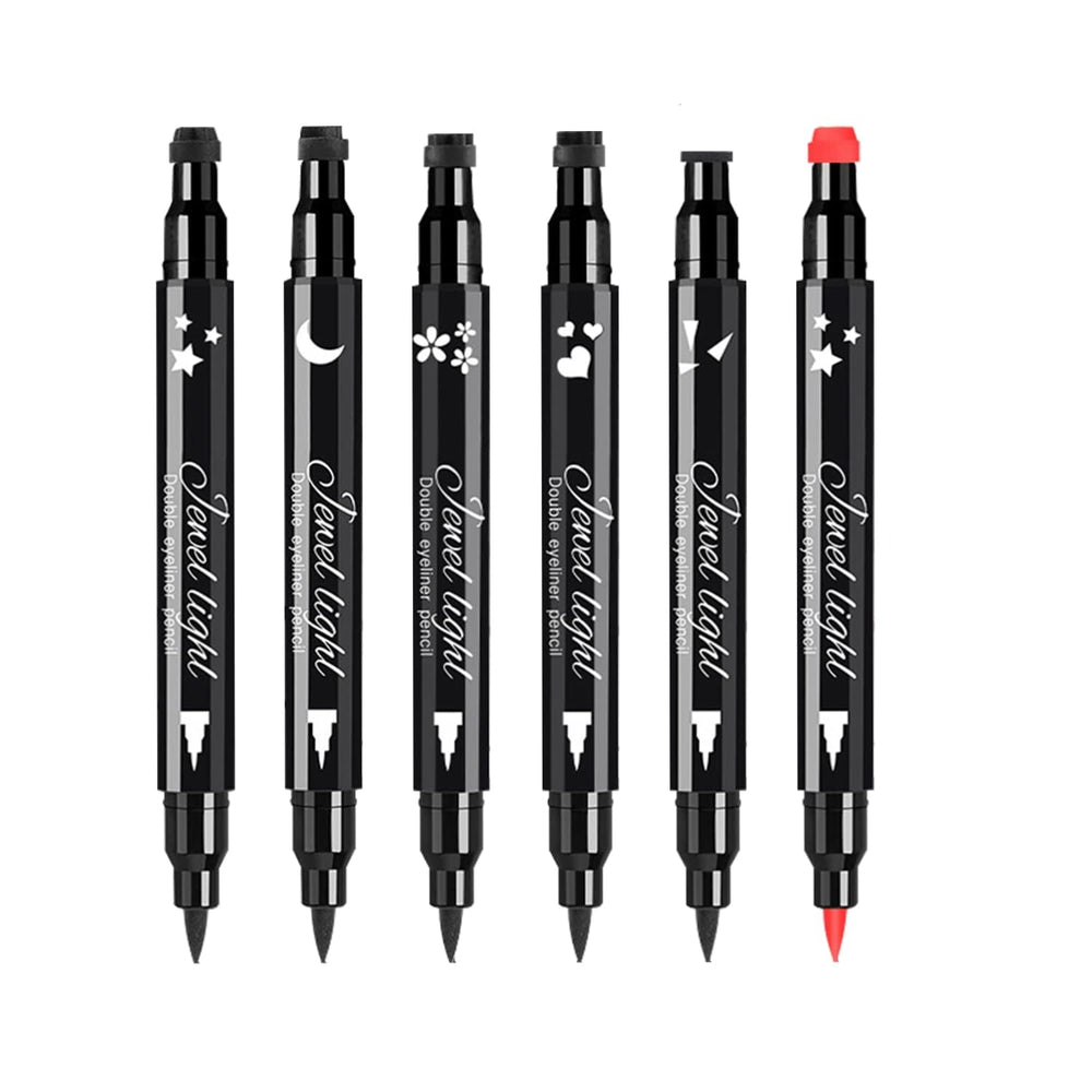 Pinkiou ensemble stylo-tampon yeux cœur noir: tracé net et tenue longue