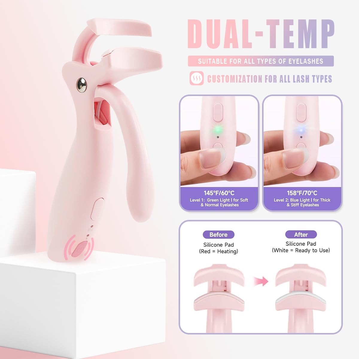 Pad silicone changeant couleur Pinkiou: repérage visuel du moment idéal.
