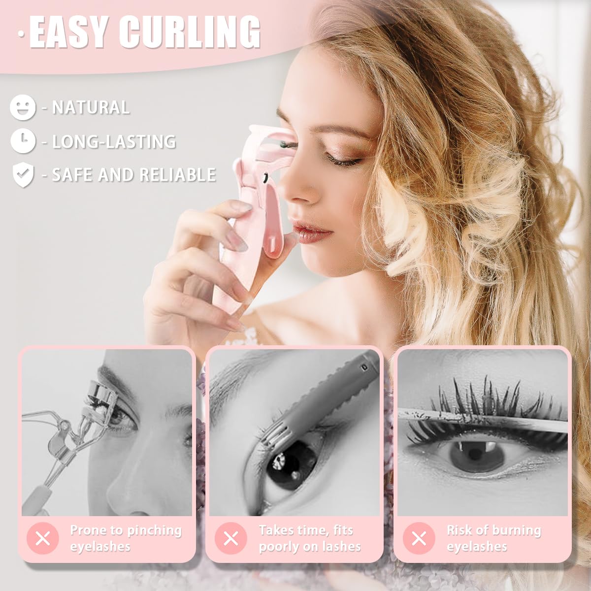 Régulateurs doubles Pinkiou 60°C/70°C pour tous les types de cils.