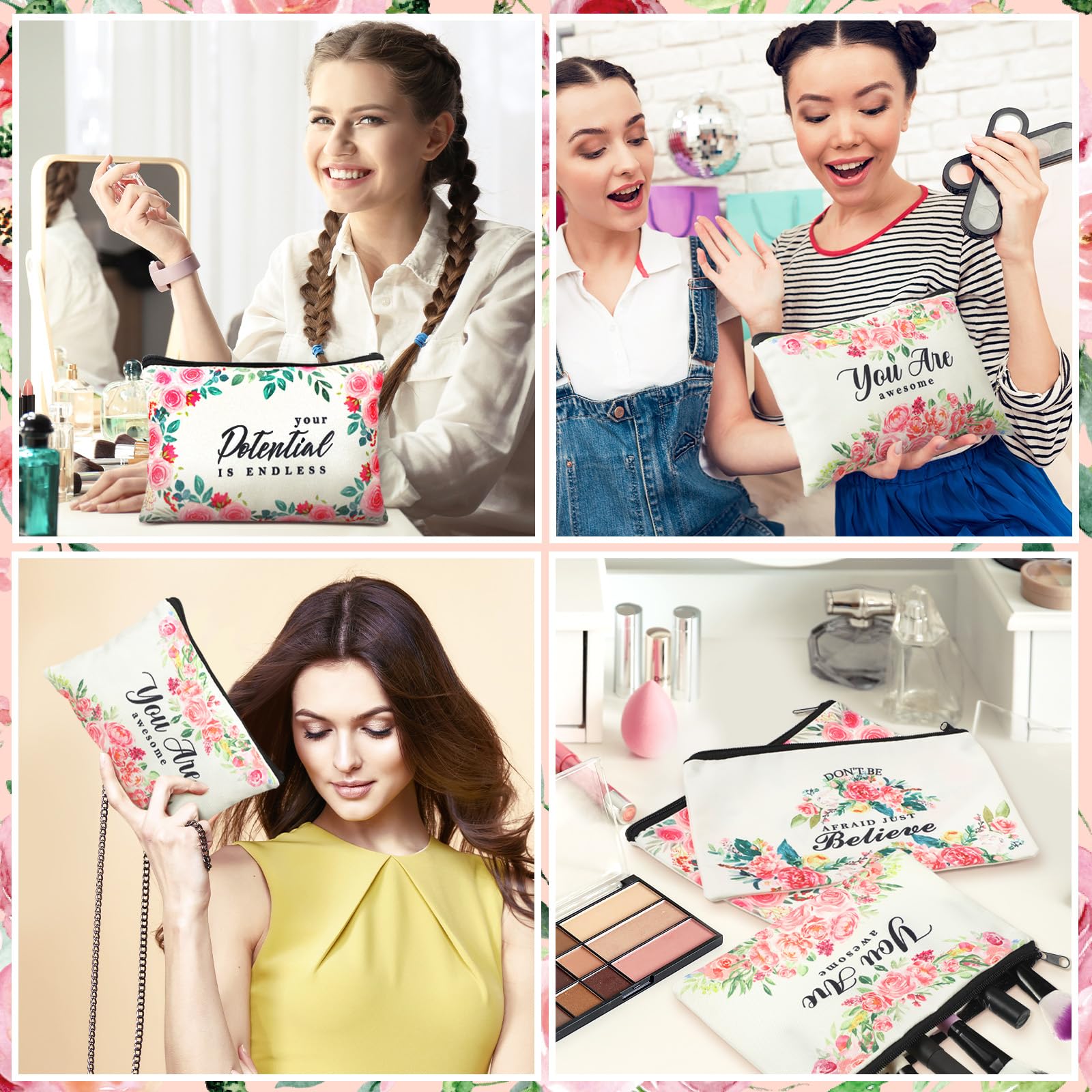 Pinkunn : sac de voyage en toile fleurs, léger et durable pour vos essentiels.