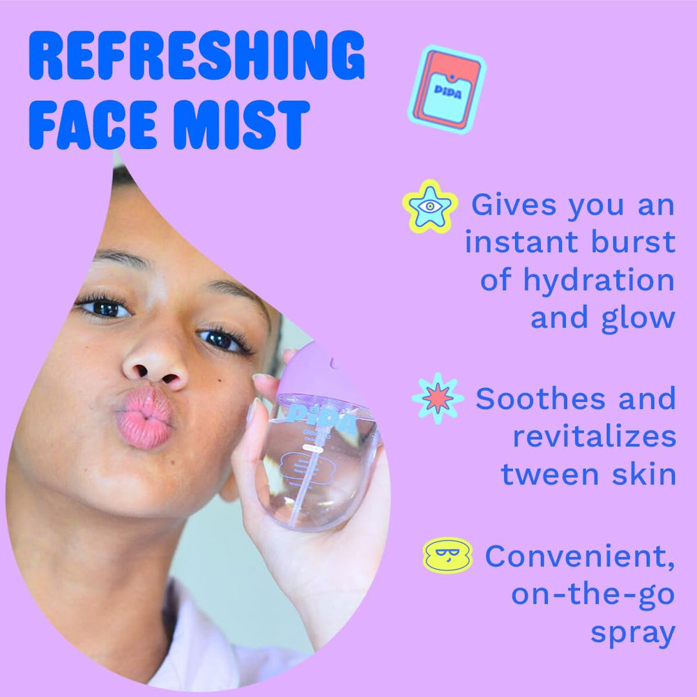 Pipa Glow Go spray visage brume hydratante rafraîchissante.
