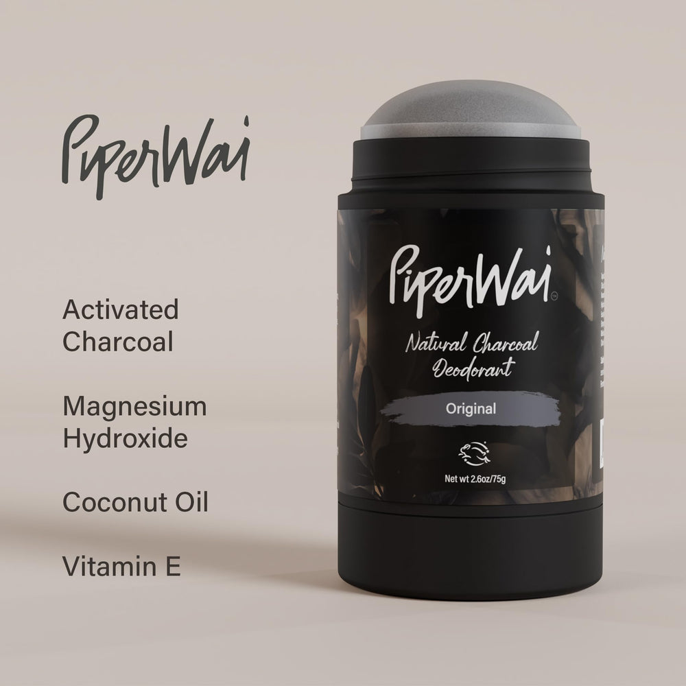PiperWai Déodorant Original avec charbon actif, absorption des odeurs durable
