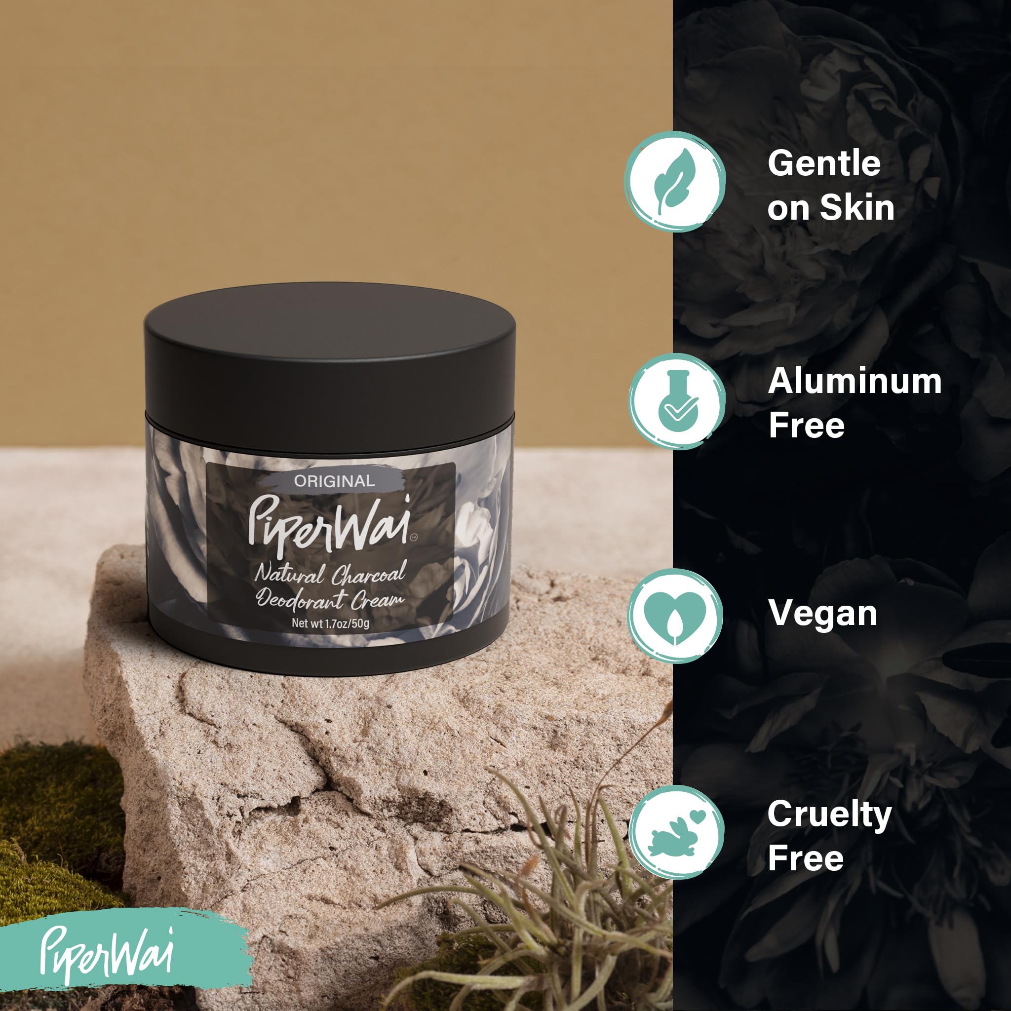 PiperWai Déodorant Crème Ingrédients Coco Karité, soin naturel.
