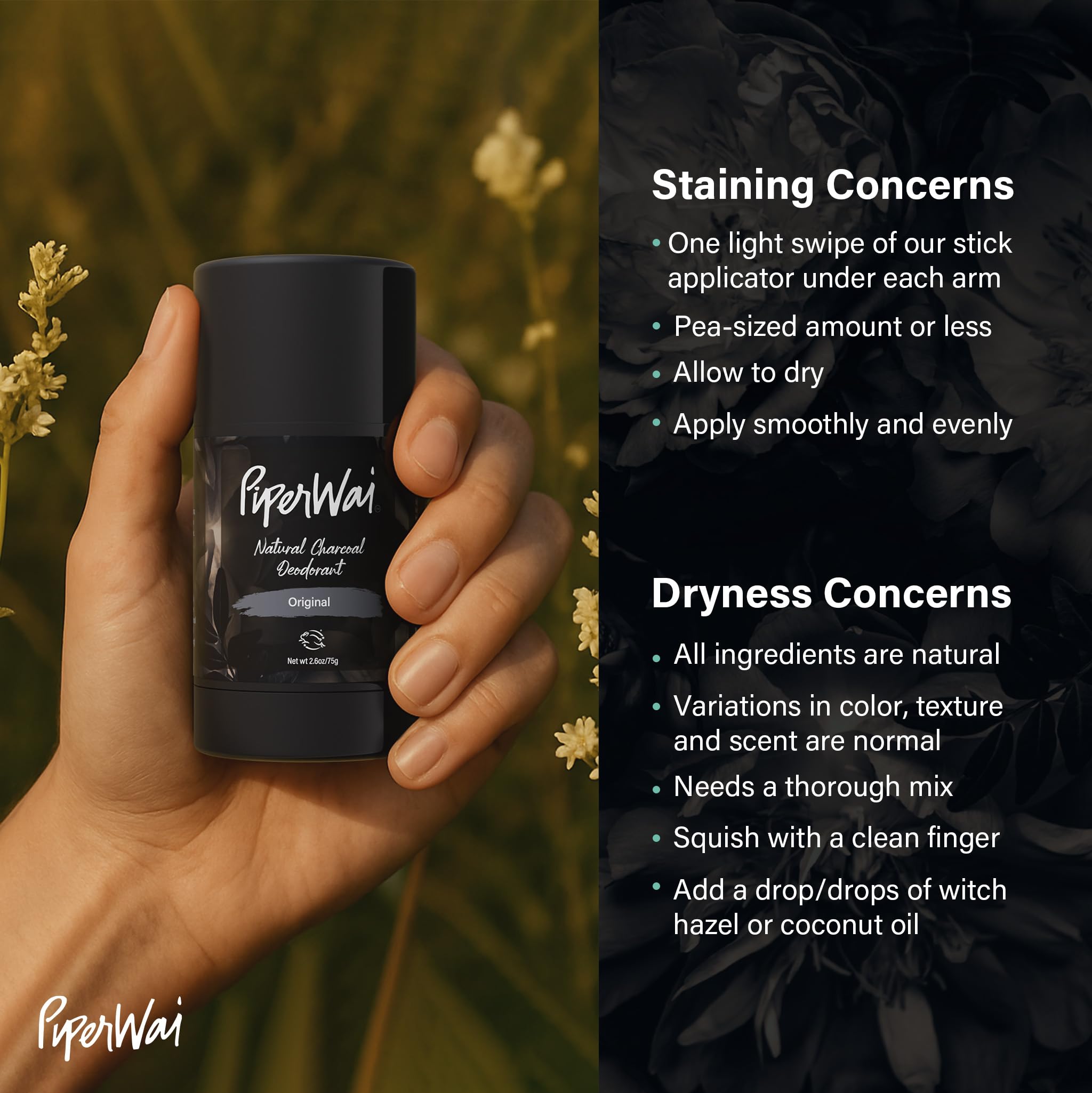 PiperWai peau sensible, formule sans aluminium douce