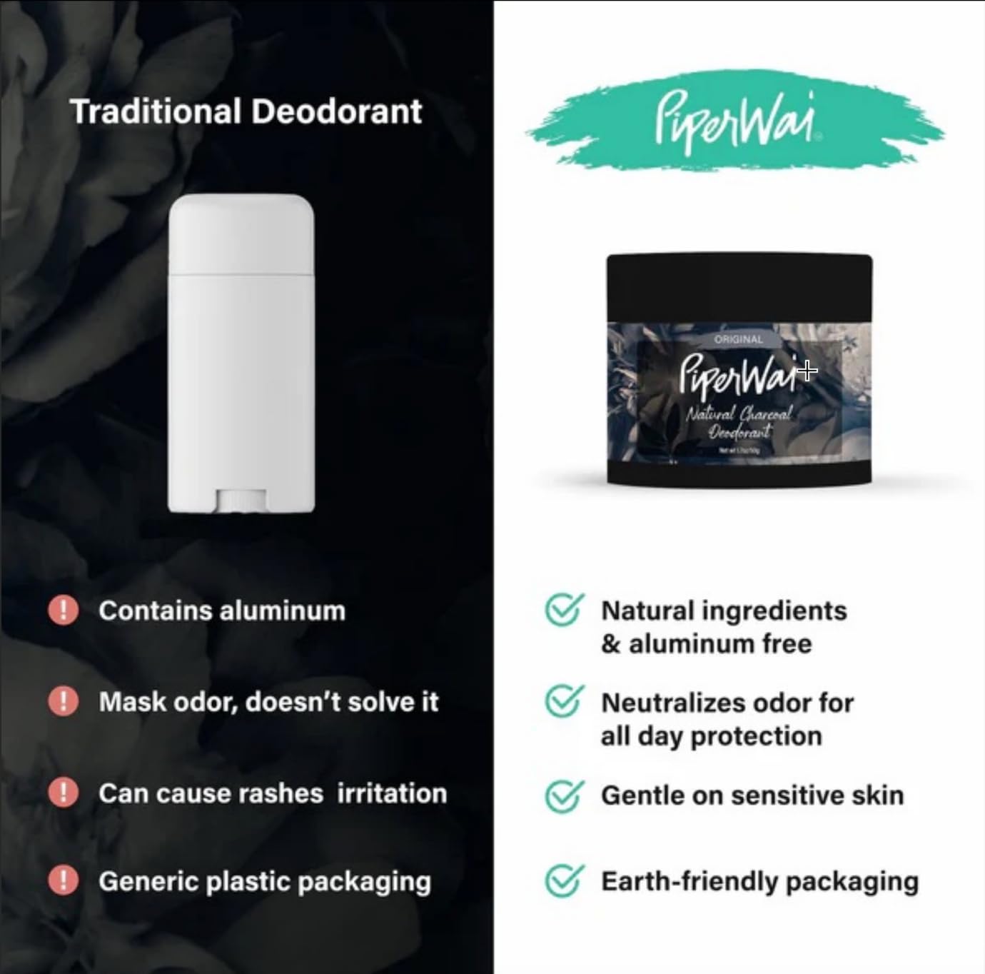 PiperWai végane sans cruauté animale, formule respectueuse et éthique.