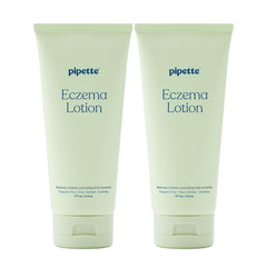 Pipette bébé eczéma lotion duo — emballage prêt à l'emploi, sans parfum.