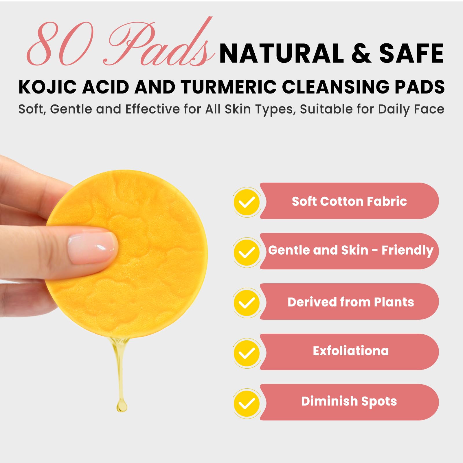 Tampon PIPIHUA curcuma acide kojique adaptés à toutes les peaux