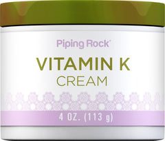 Piping Rock Crème Vitamine K – bouteille nourrissante pour lisser la peau.