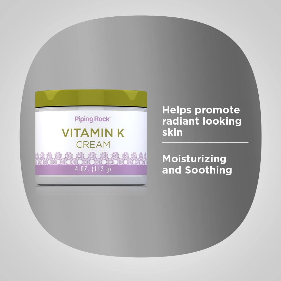 Piping Rock Crème Vitamine K – soin des ecchymoses visibles et hydratation.