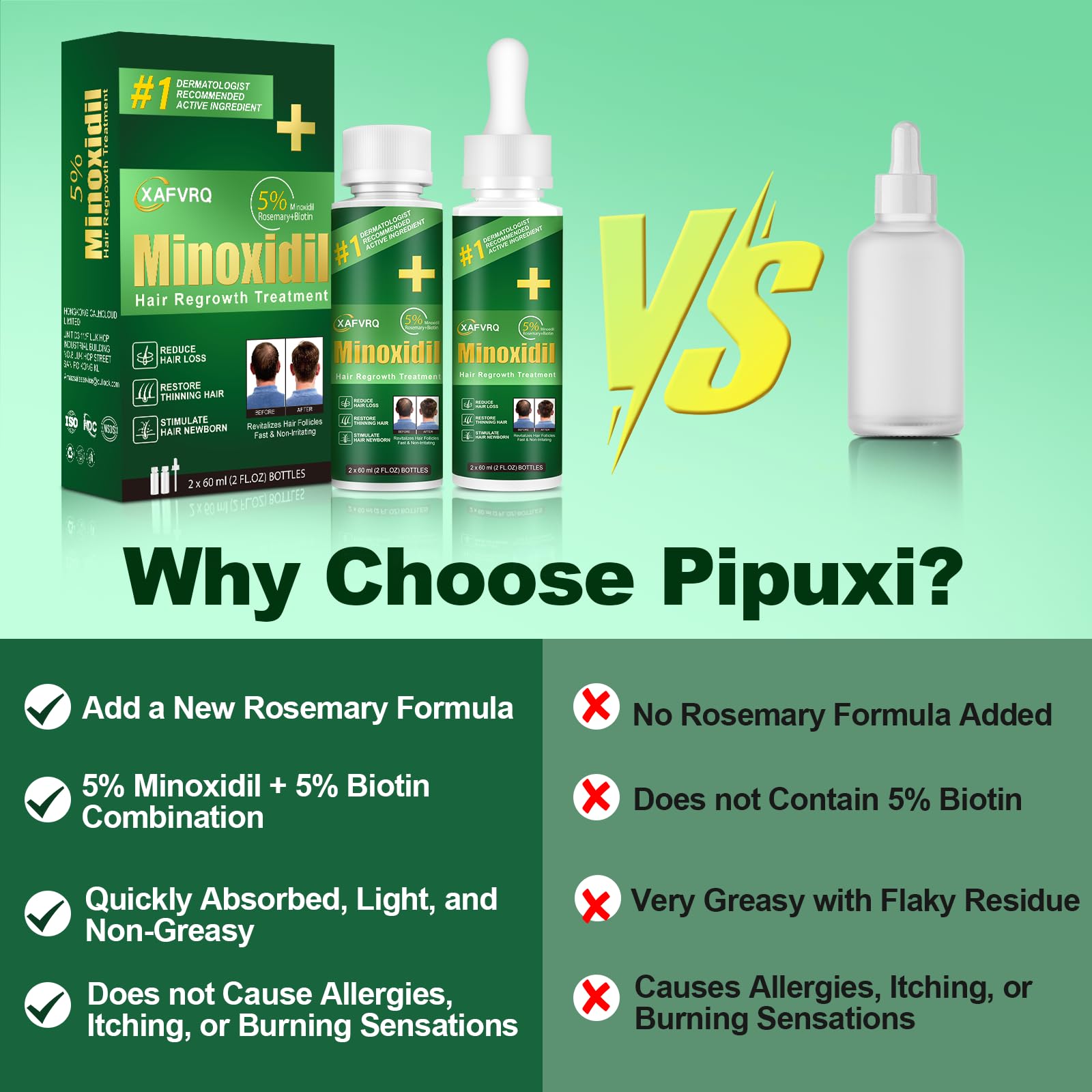 Biotine Pipuxi — soutien des follicules capillaires.