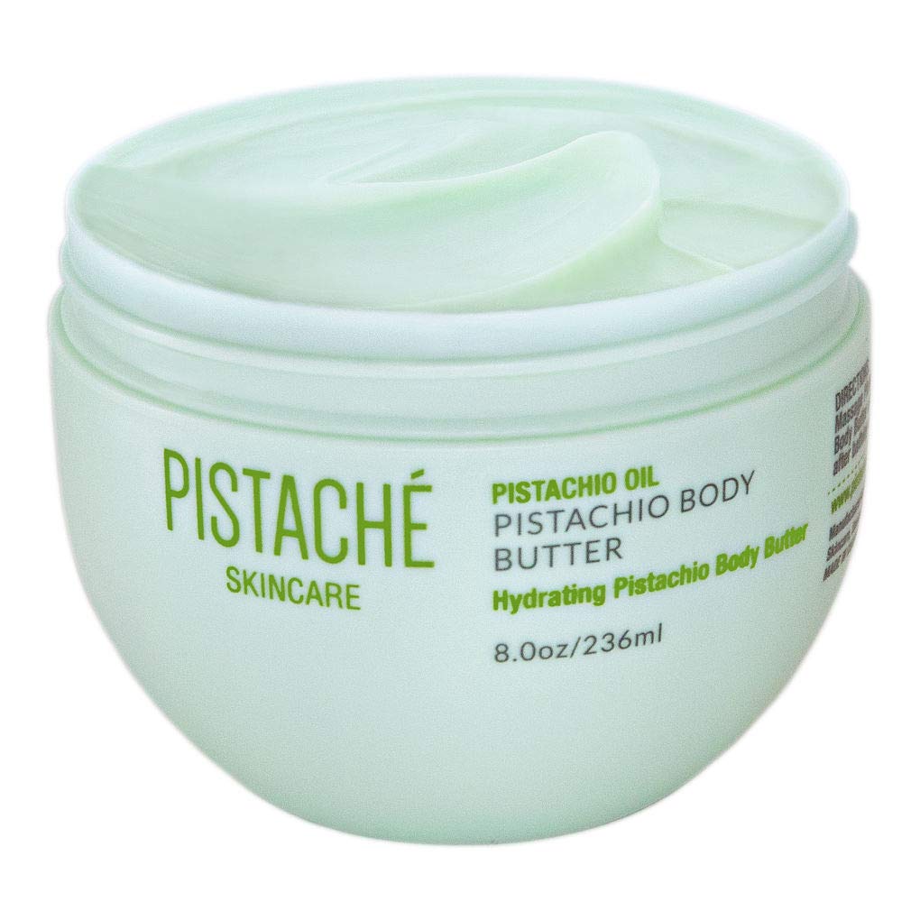 Texture crème légère de Pistache Skincare prête à être appliquée