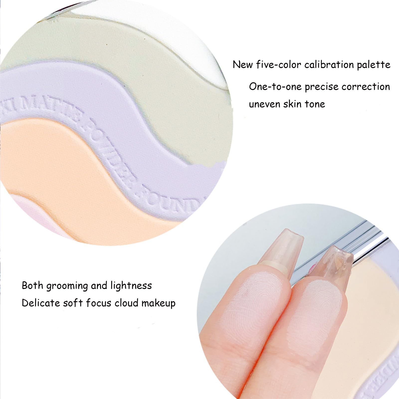 PIWINE Poudre Pressée teint plus homogène grâce aux nuances correctrices.