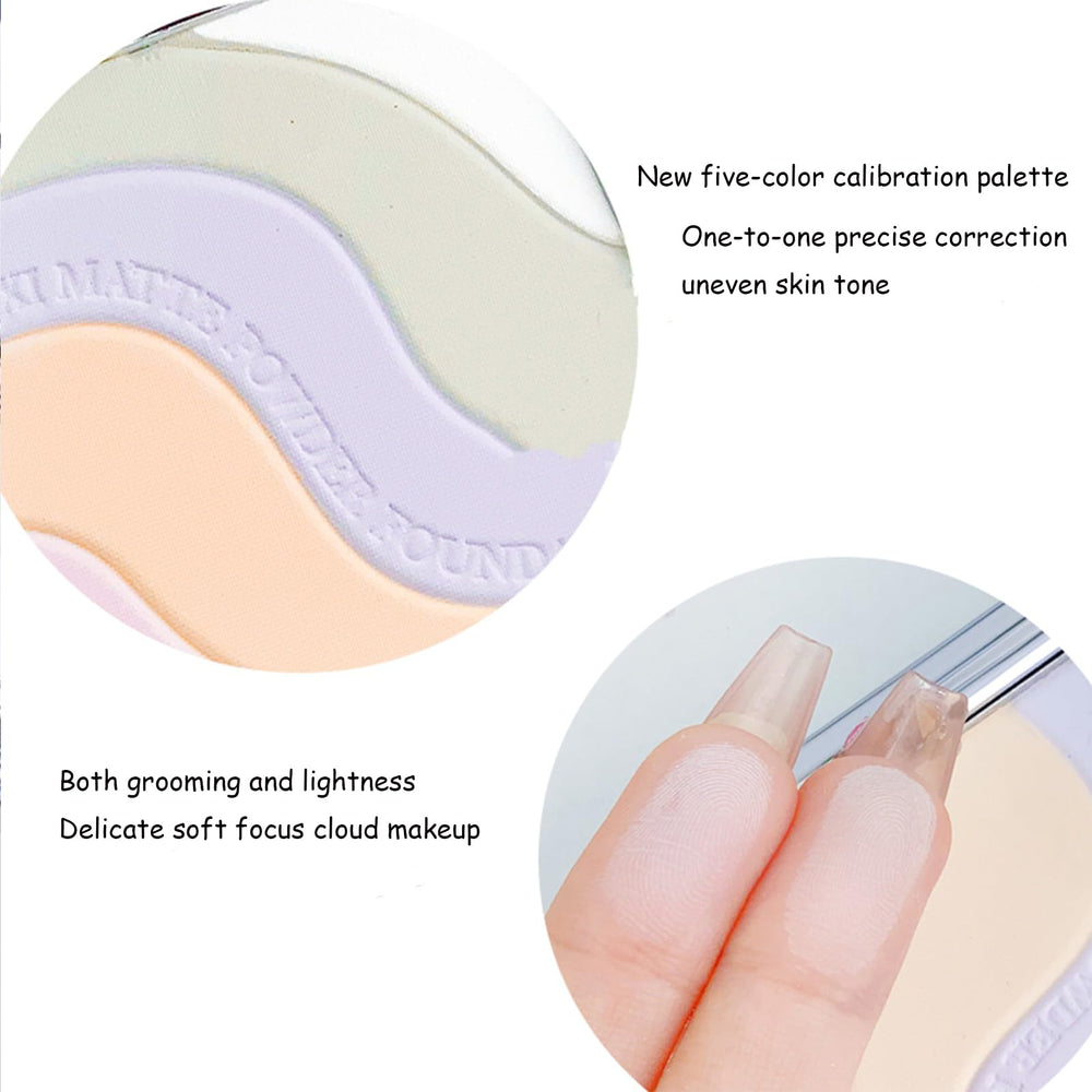PIWINE Poudre Pressée teint plus homogène grâce aux nuances correctrices.