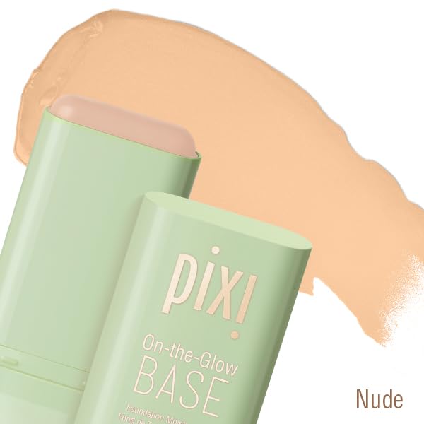 Texture crème hydratante de la Base Éclat Pixi pour un fini lisse.