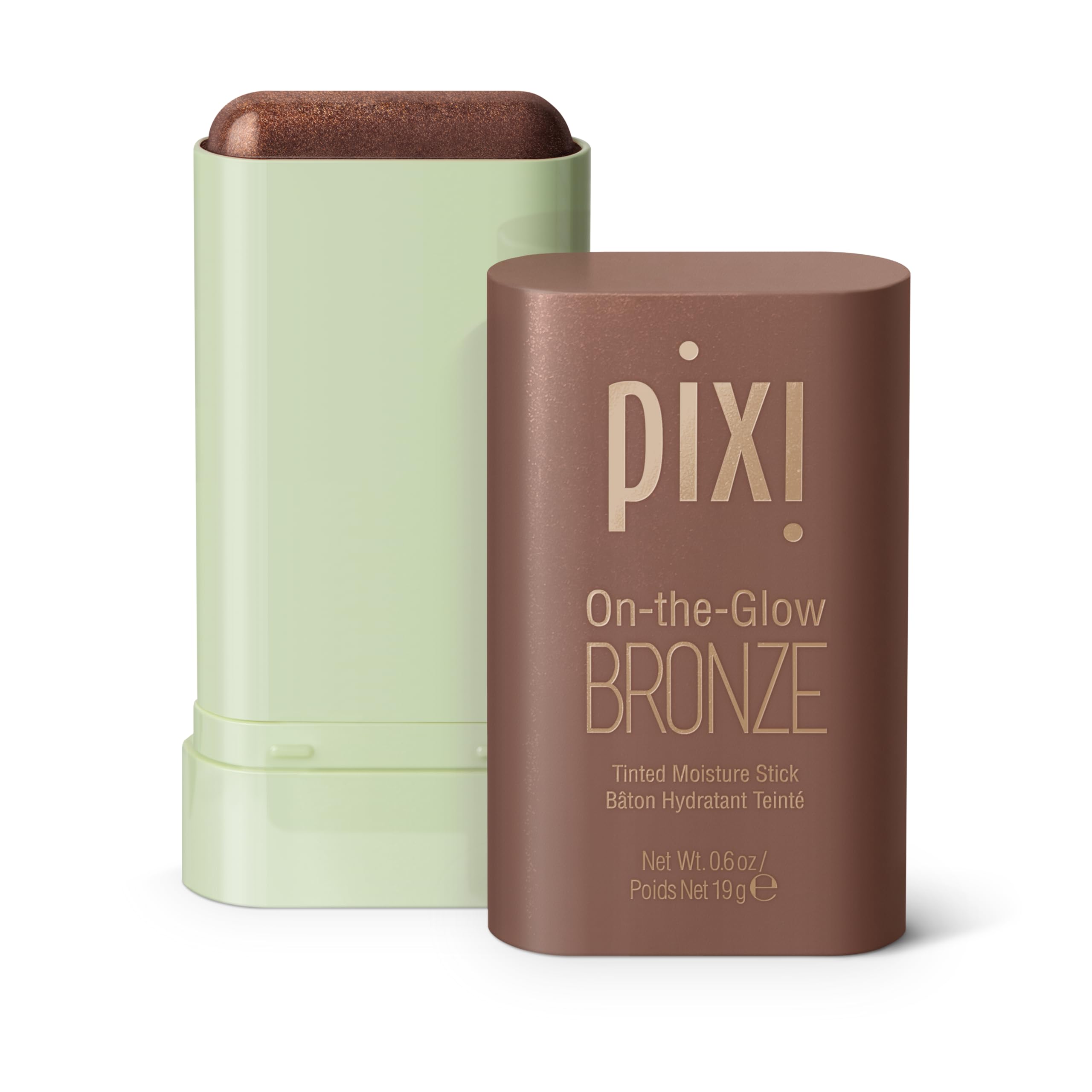 Pixi BeachGlow emballage du stick bronzant hydratant pour un aspect naturel.