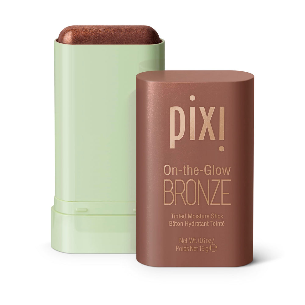 Pixi BeachGlow emballage du stick bronzant hydratant pour un aspect naturel.