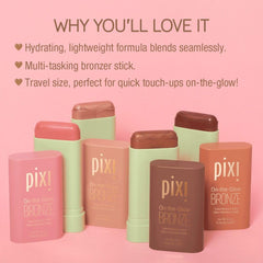 Pixi BeachGlow sur les joues pour un éclat subtil et naturel.