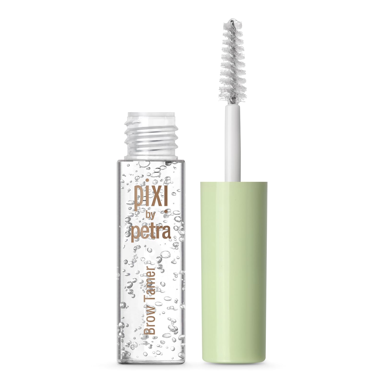 Pixi Brow Tamer emballage et etiquette montrant le gel clair pour tenue longue durée