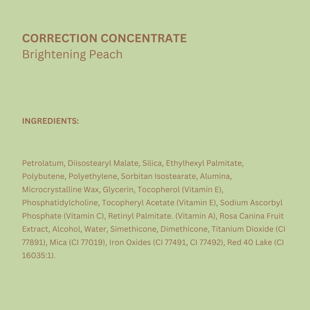 Vitamine C et éclaircissement dans Pixi Correction Concentrate pêche pour le teint.