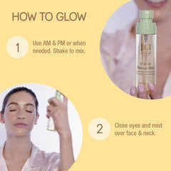 Sensation fraîche et légère après l application de Pixi Vitamin-C Wakeup Mist.