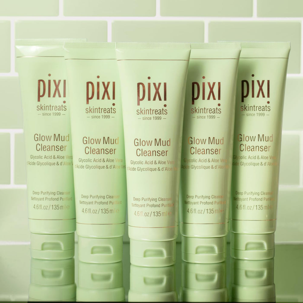 Pixi Glow Mud Cleanser : peau humide et douce après rinçage.