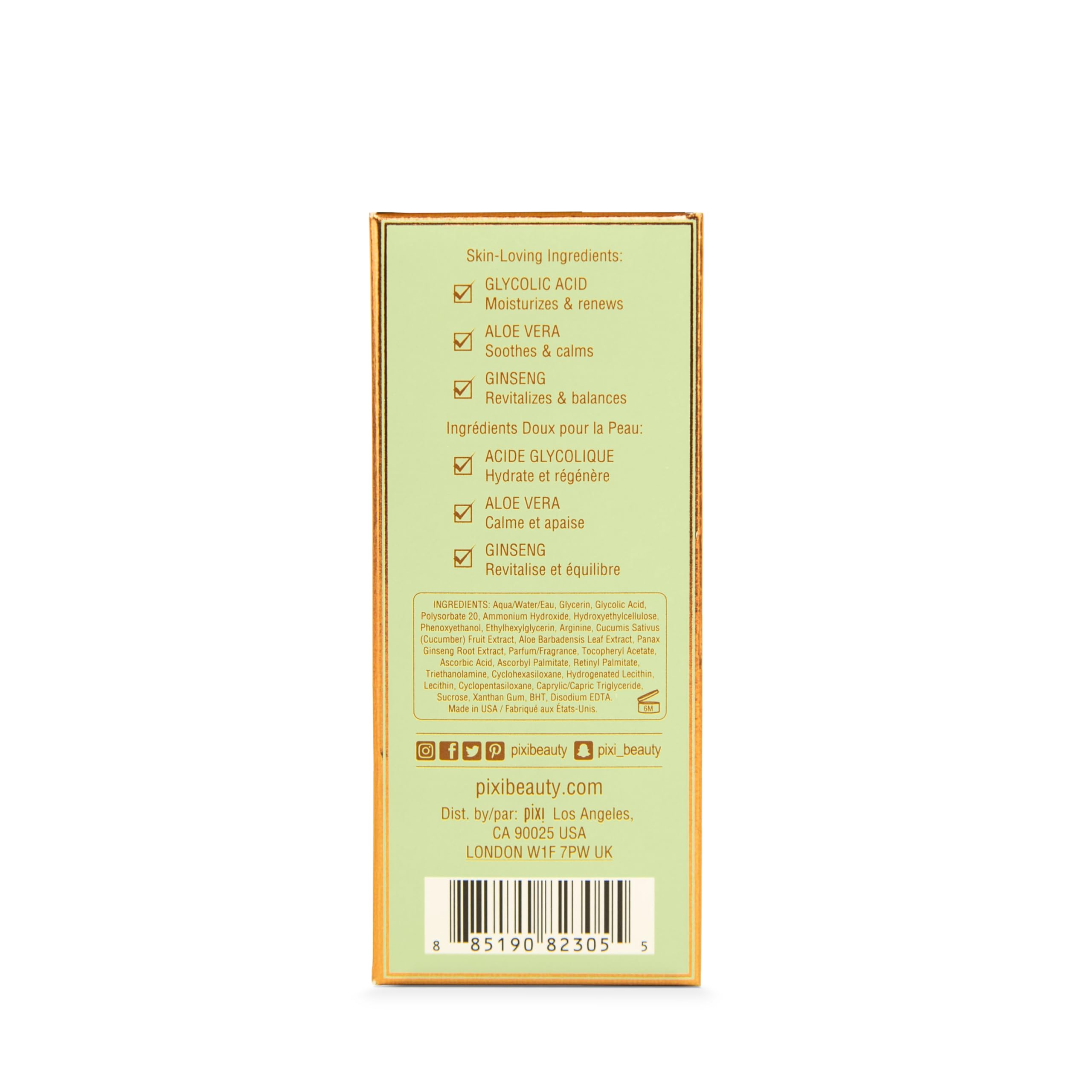 Pixi Glow Tonic Serum, cruelty-free et sans parabènes adaptés à tous types de peau.
