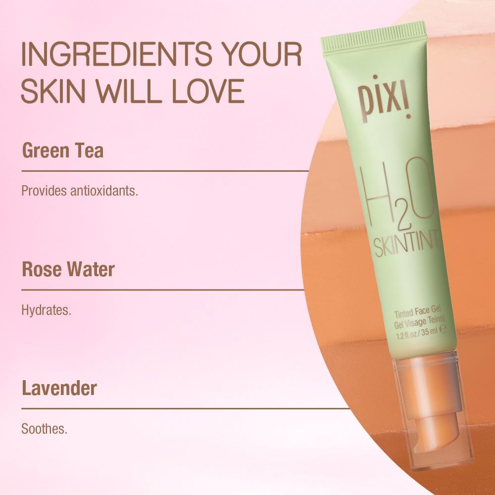 Pixi H2O SkinTint Vanille, fini frais et hydratant sur la peau