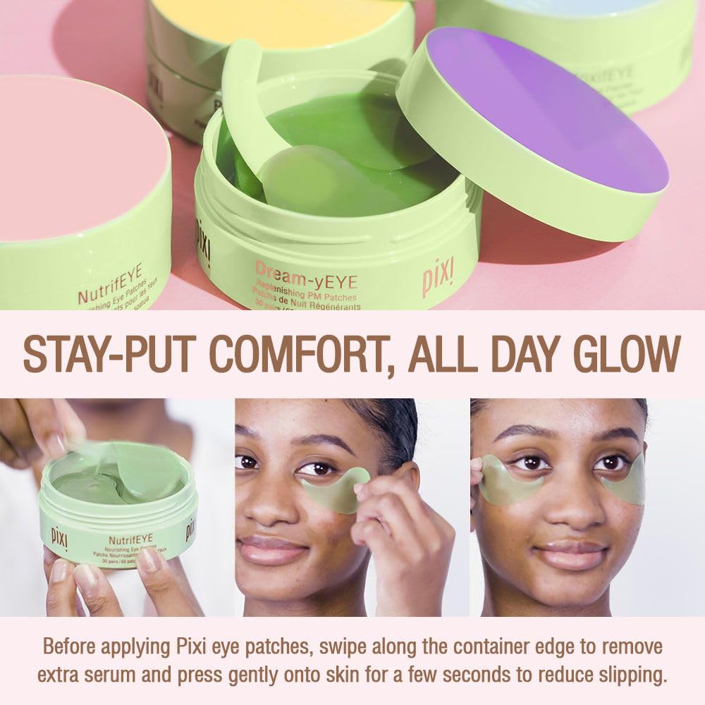 Pixi NutrifEYE patches sous-oeil appliqués dégonflent et rafraîchissent rapidement