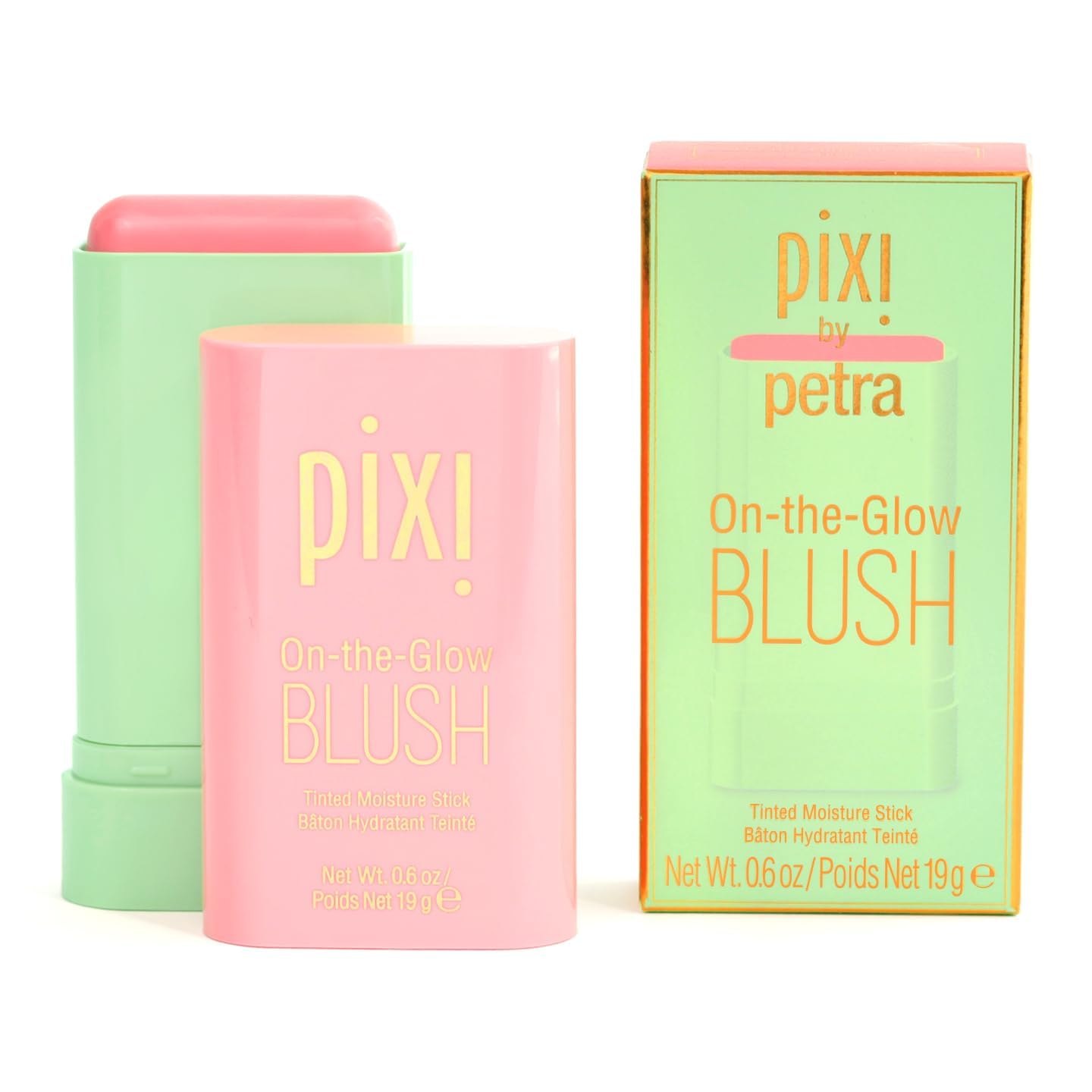 Pixi On-the-Glow Blush Fleur – emballage élégant pour retouches nomades.