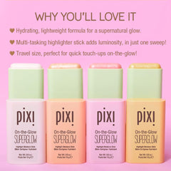 Pixi On-the-Glow NaturaLustre stick lumineux pour une application rapide.