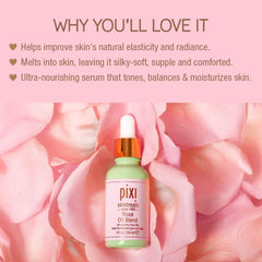Pixi Rose Oil Blend : texture légère qui laisse la peau satinée.