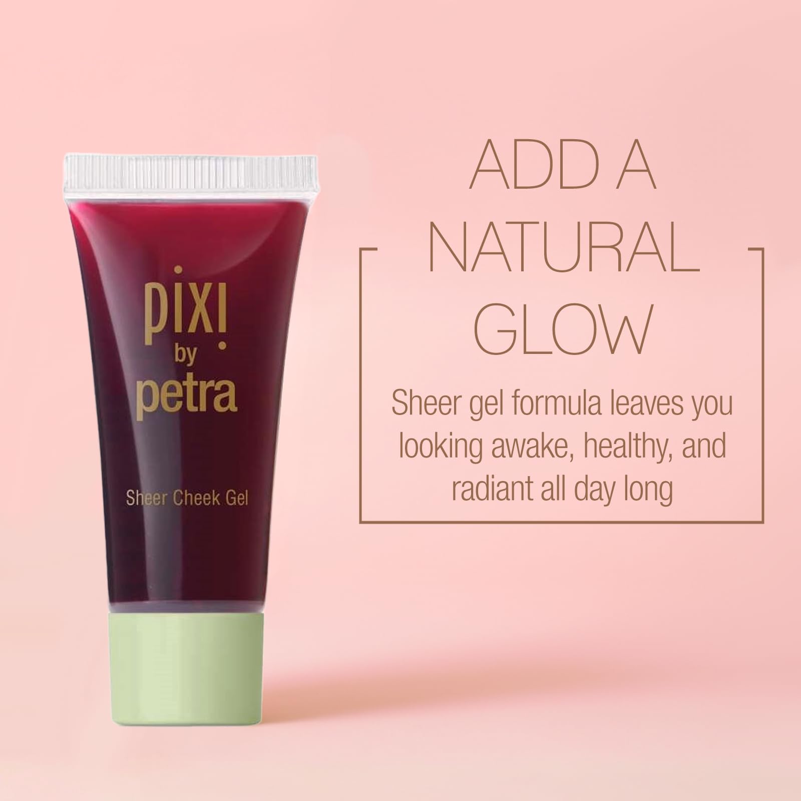 Pixi Gel Doux pour Joues Flushed, application-doigts sur joue pour un éclat frais.