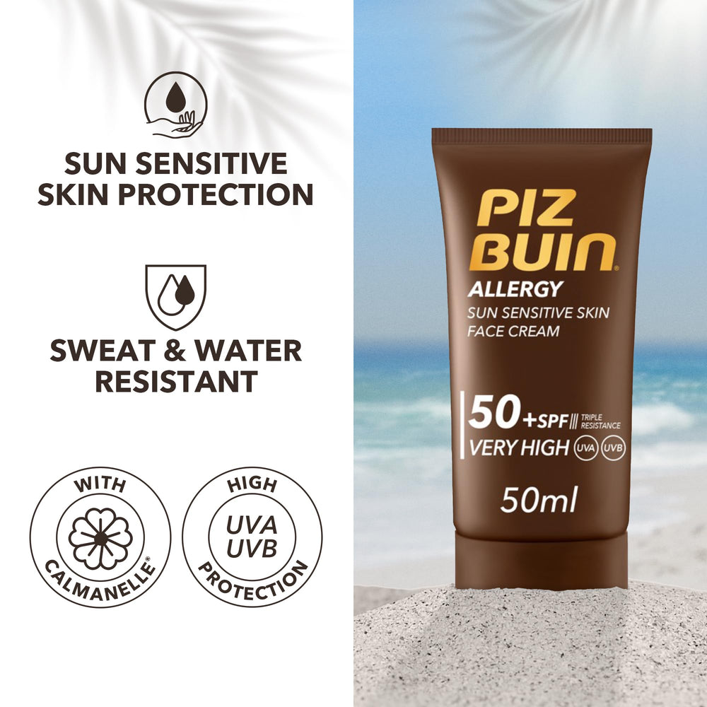 Texture onctueuse de la crème visage Piz Buin Allergy, hydratation