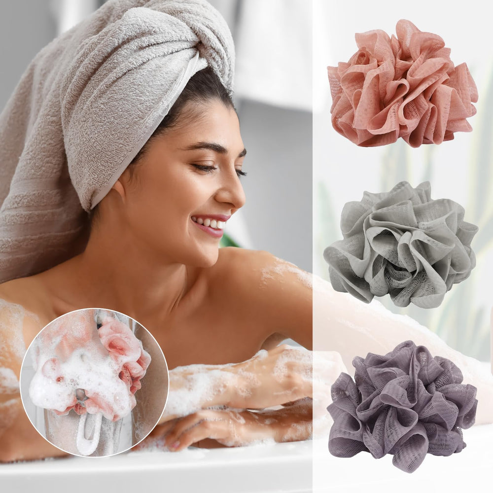 PKRFCJ Loofah avec cordon – suspendre et transporter facilement