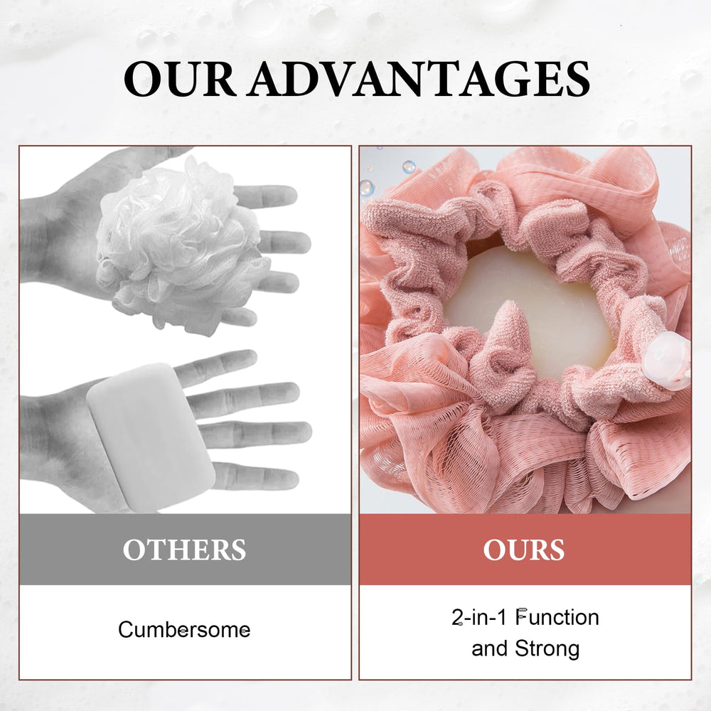 PKRFCJ Loofah compact – format portable idéal pour voyage