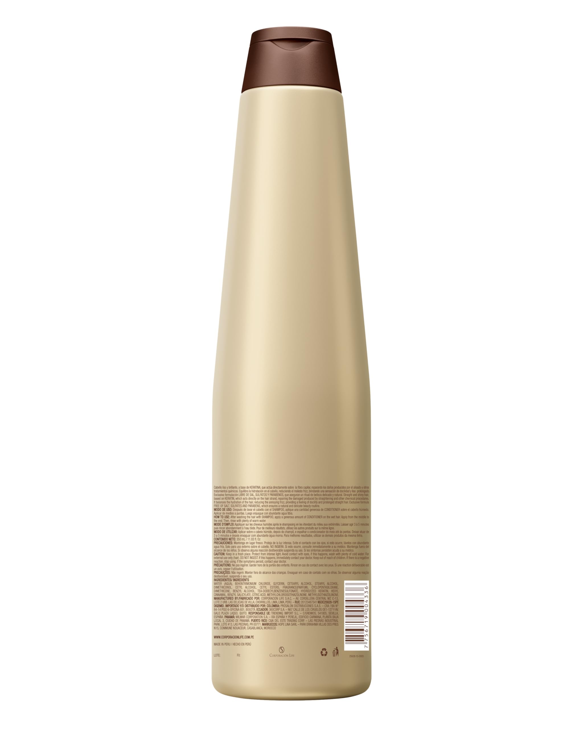 PLACENTA LIFE Be Natural LISSO KERATINA - Mousse nettoyante légère pour cheveux en douceur.