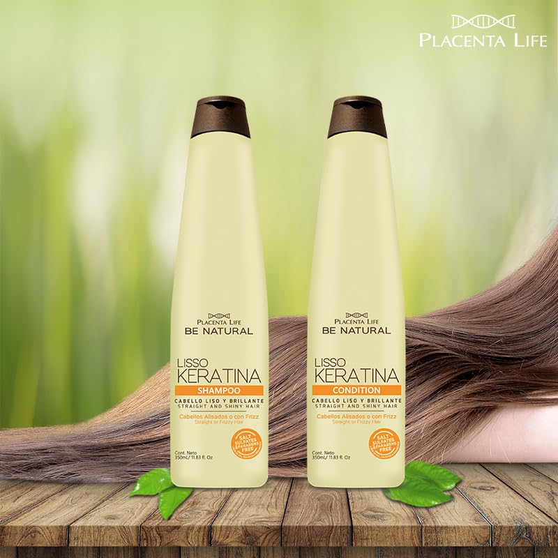 PLACENTA LIFE Be Natural LISSO KERATINA - Rituel soin capillaire quotidien pour cheveux en bonne santé.