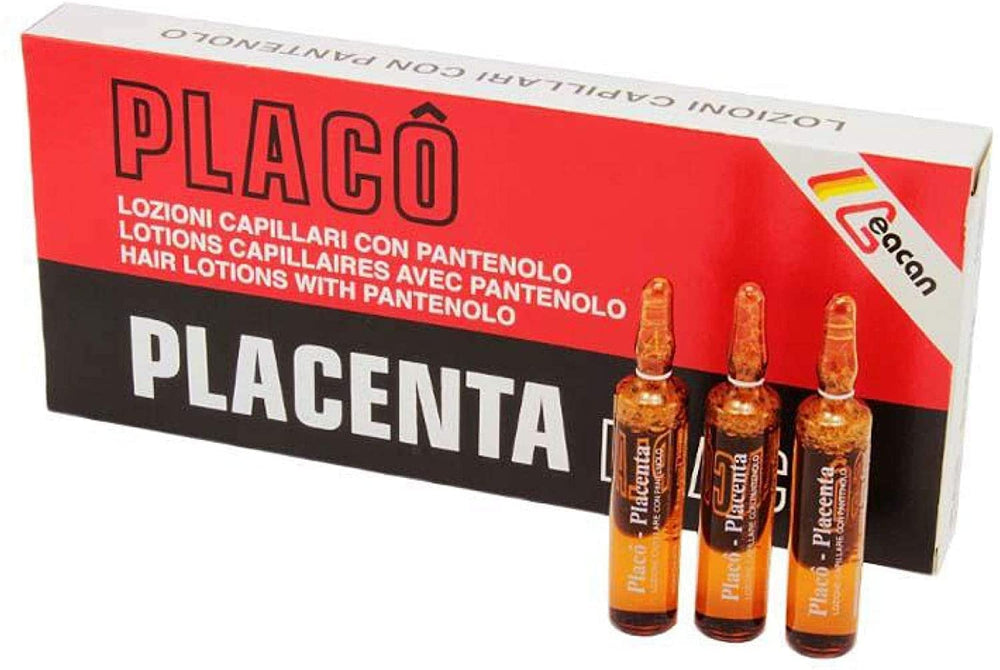 Placenta Placo application sur cuir chevelu, absorption ciblée.